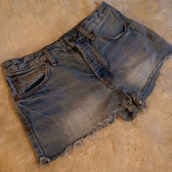 Free People Rock Denim Uptown Cutoff Shorts - Picture 3 of 12